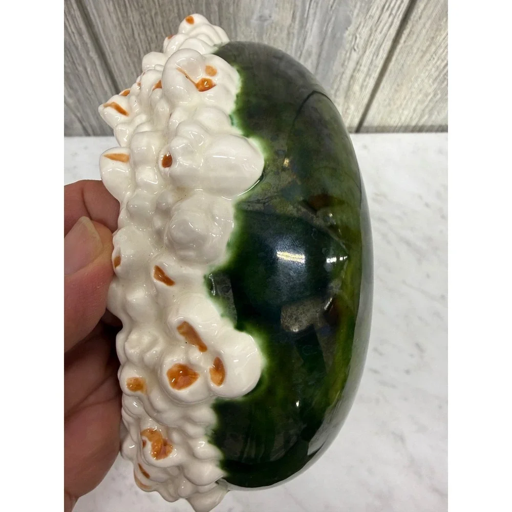 Green Bay Packers Ceramic Popcorn Bowl Hand Painted G Logo Game Day Snack Dish